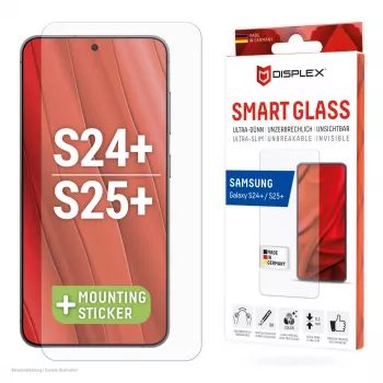 Displex Smart Glass (9H) pre Samsung Galaxy S24+/S25+, montážna nálepka, nerozbitné