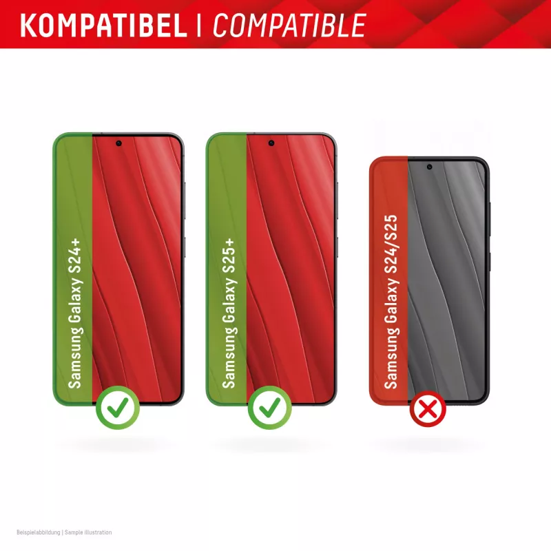 Displex Smart Glass (9H) pre Samsung Galaxy S24+/S25+, montážna nálepka, nerozbitné