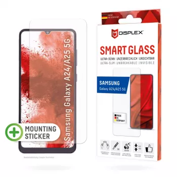 Displex Smart Glass (9H) pre Samsung Galaxy A24/A25 5G, montážna nálepka, nerozbitné