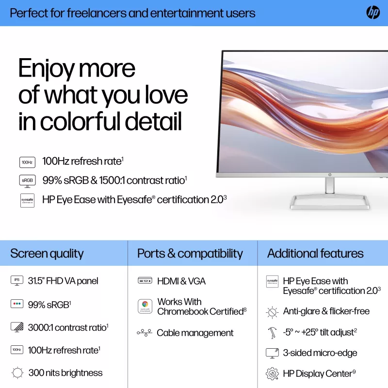 Monitor HP Series 5 532sf 31,5 palca LCD LED 1920 x 1080