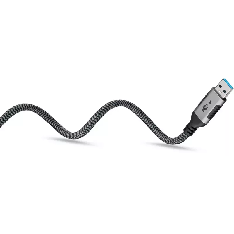 Goobay káblový adaptér USB A RJ-45 15m čierny strieborný