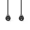 Nedis CAGL25000BK10 audio kábel 1 m TOSLINK čierny