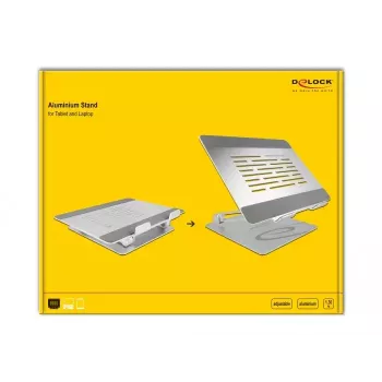 Stojan na notebook DeLOCK 18414 nastaviteľný hliník šírka 280 mm hĺbka 230 mm výška 40 mm