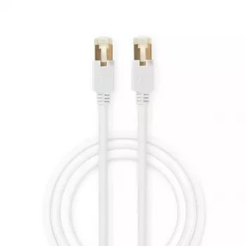 Sieťový kábel Nedis CCGB85221WT100 RJ-45 Cat6 10 m biely