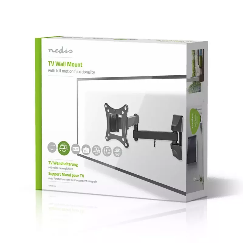 Držiak na TV Nedis TVWM1510BK 68,6 cm 27 palcov čierny 15 kg