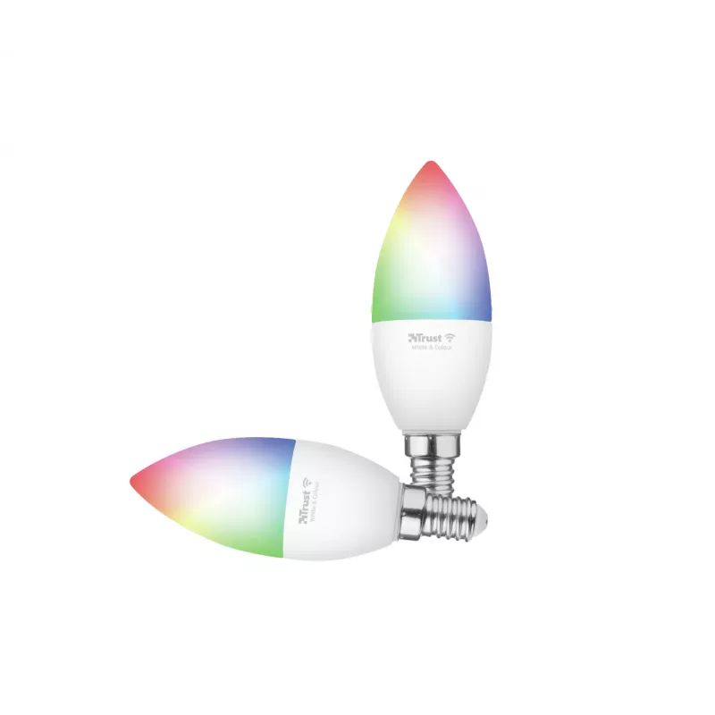 Smart žiarovka TRUST 71293 – Wi-Fi Smart Light, biela, AC, 37×100 mm, balenie 2 ks