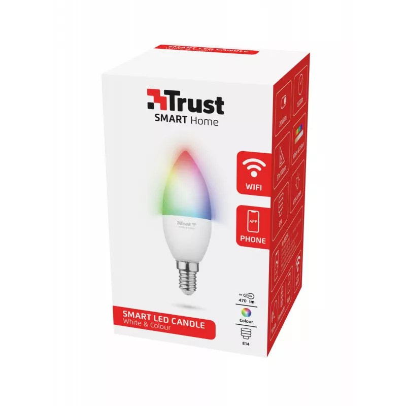 Smart žiarovka Trust 71280 Wi-Fi biela 100 mm