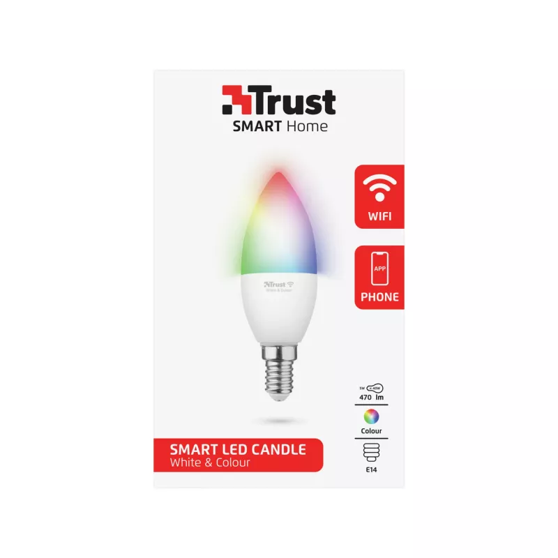 Smart žiarovka Trust 71280 Wi-Fi biela 100 mm