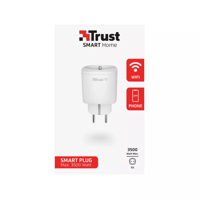 Smart zásuvka Trust 71289 3000 W biela interiérová bezdrôtová Wi-Fi