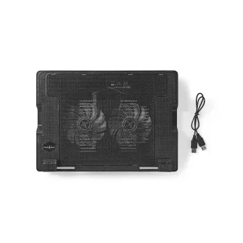 Chladiaci podložka pod laptop Nedis NBCR200BK 2 ventilátory 14 cm čierna