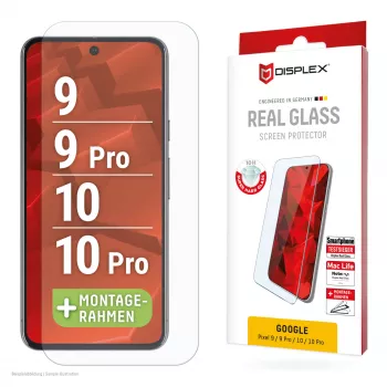 Displex ochranná fólia displeja (10H) pre Google Pixel 9, Pixel 9 Pro, Pixel 10, Pixel 10 Pro, Eco montážny rámik, odolná proti poškriabaniu