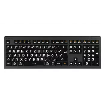 Logickeyboard LKB-LPWB-A2M-DE klávesnica Universal USB QWERTZ nemecká čierna