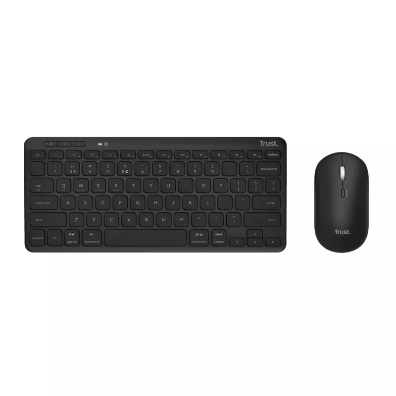 Trust Lyra klávesnica myš súčasťou balenia kancelária RF Wireless + Bluetooth QWERTZ nemecká čierna