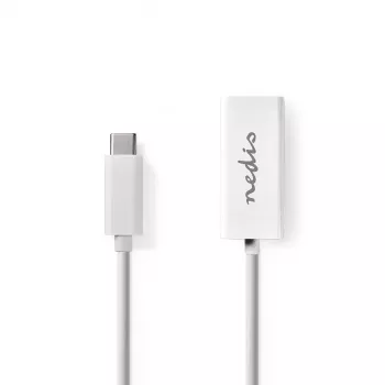 Sieťový kábel Nedis CCGB64950WT02 RJ-45 Cat8.1 0,2 m biely