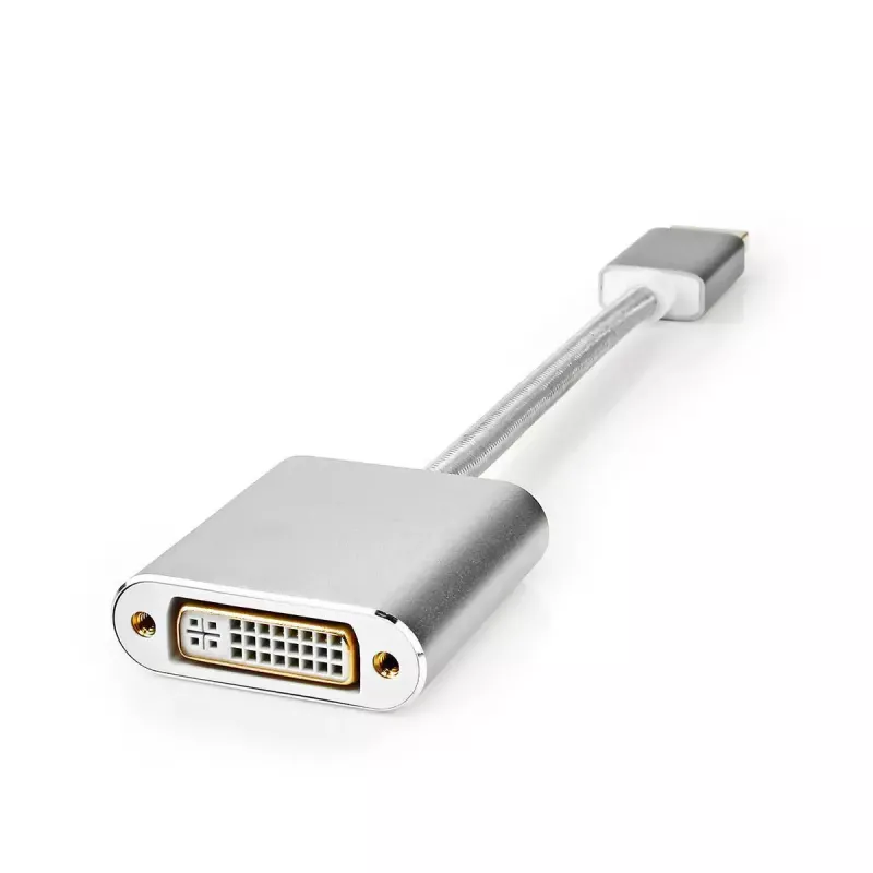 Nedis CCTB37250AL02 video adaptérový kábel 0,2 m DisplayPort DVI-D strieborný