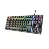 Trust GXT 794 klávesnica myš v balení herná USB QWERTZ nemecká čierna