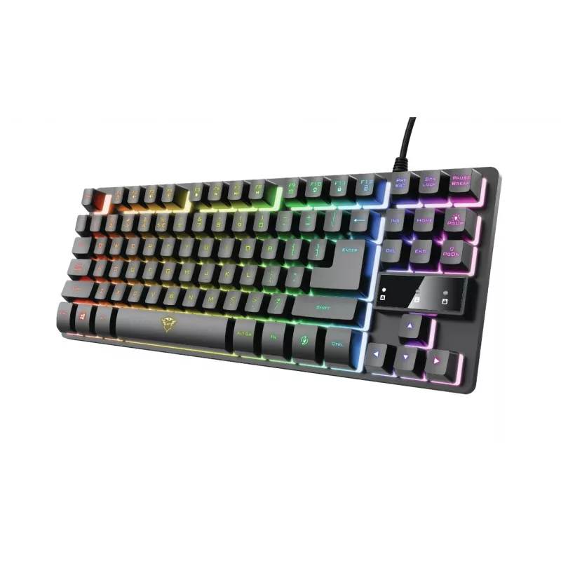 Trust GXT 794 klávesnica myš v balení herná USB QWERTZ nemecká čierna