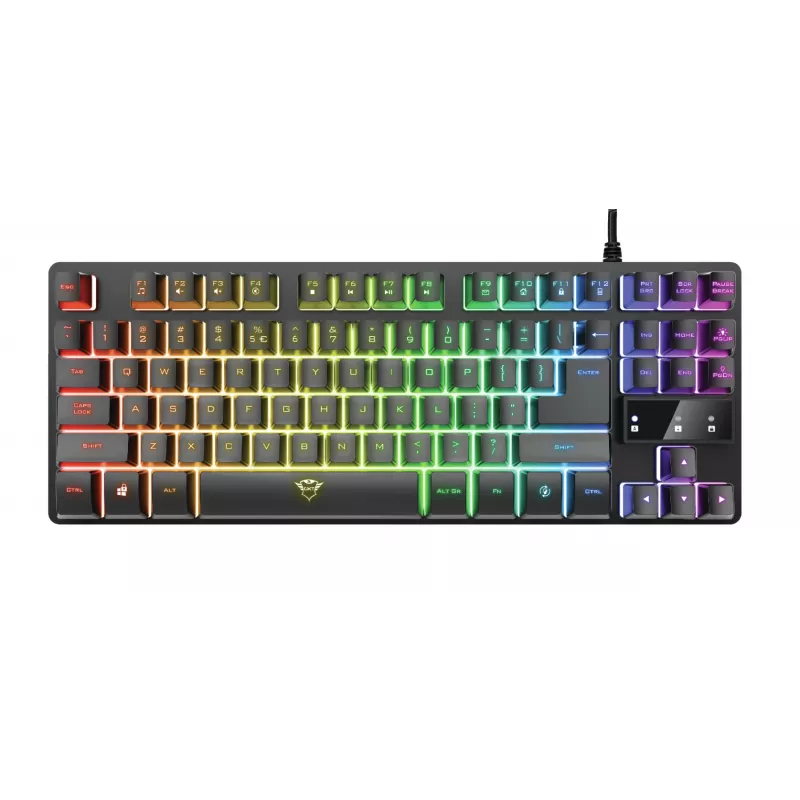 Trust GXT 794 klávesnica myš v balení herná USB QWERTZ nemecká čierna
