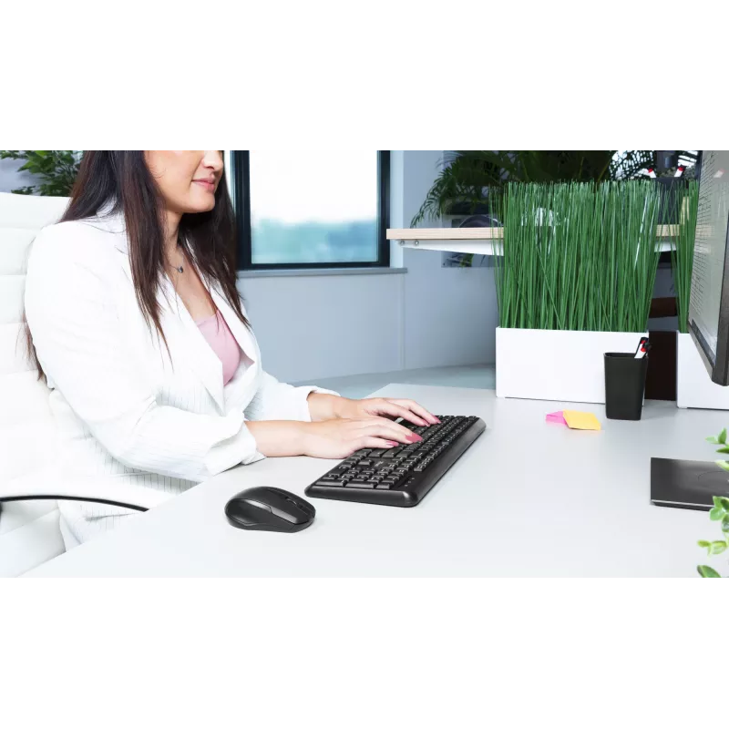 Trust TKM-350 klávesnica myš vrátane Office RF Wireless QWERTZ nemecká čierna
