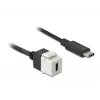 Keystone modul DeLOCK 86399 plochý čierny biely USB C