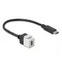 Keystone modul DeLOCK 86399 plochý čierny biely USB C