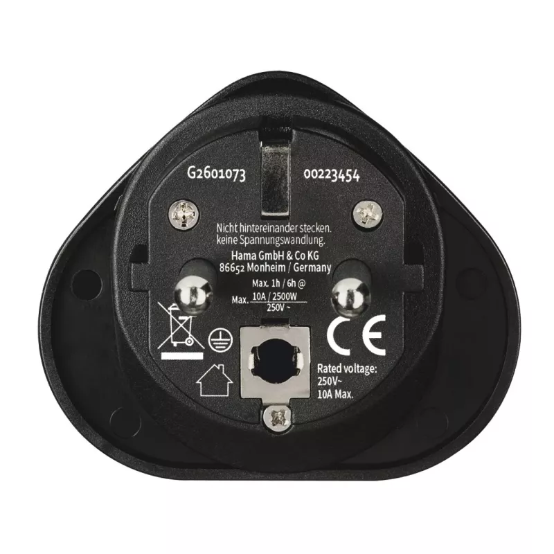 Hama 00223454 adaptér sieťovej zástrčky typ E/F hybrid univerzálny čierny