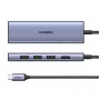USB Type-C hub UGREEN 20956A s HDMI a USB 3.0, 5 Gbit/s, 4K 3840x2160, strieborný