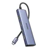 USB Type-C hub UGREEN 20956A s HDMI a USB 3.0, 5 Gbit/s, 4K 3840x2160, strieborný