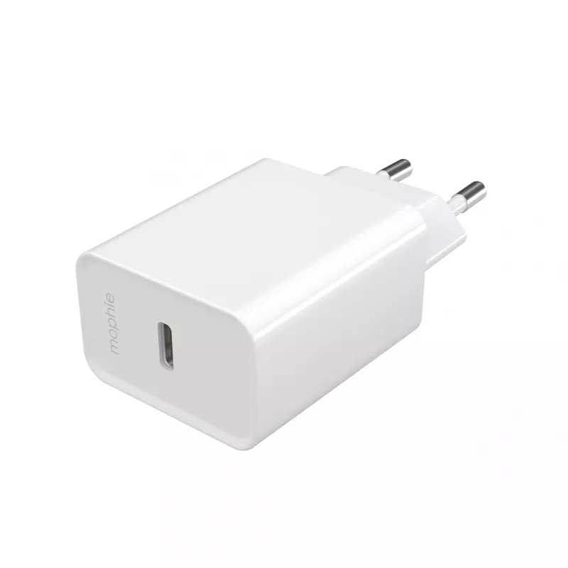 mophie essentials 20W USB-C PD napájací zdroj univerzálny biela AC rýchle nabíjanie interiér