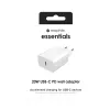 mophie essentials 20W USB-C PD napájací zdroj univerzálny biela AC rýchle nabíjanie interiér