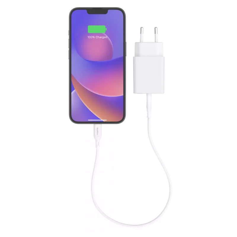 mophie essentials 20W USB-C PD napájací zdroj univerzálny biela AC rýchle nabíjanie interiér