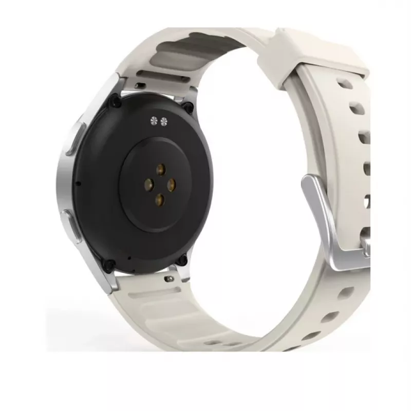 Hama 00178612 Smartwatch 8900, 3,35 cm (1,32 palca) AMOLED, 42 mm, 466 x 466 pixelov, dotykový displej, GPS, strieborná/béžová