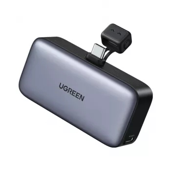 Powerbank UGREEN 35338, 5000 mAh, sivá, prenosná batéria pre smartfóny, výstup pre jedno zariadenie