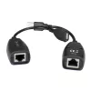 Techly IUSB-EXTENDTY5 predlžovač USB cez kábel Cat.5e/6 do 50 m, USB na RJ-45, čierny
