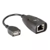 Techly IUSB-EXTENDTY5 predlžovač USB cez kábel Cat.5e/6 do 50 m, USB na RJ-45, čierny