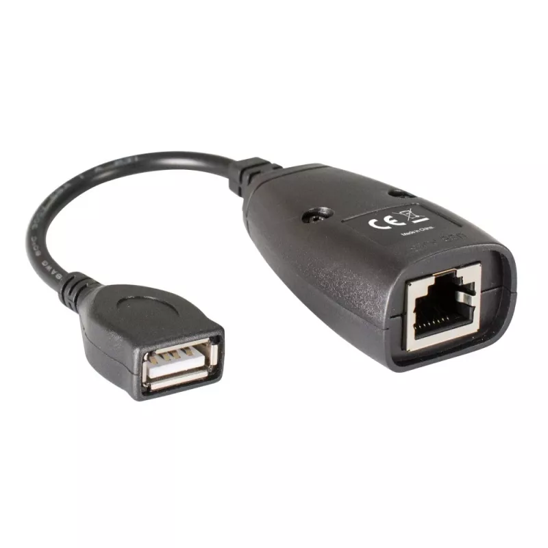 Techly IUSB-EXTENDTY5 predlžovač USB cez kábel Cat.5e/6 do 50 m, USB na RJ-45, čierny