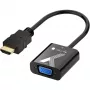 Techly káblový adaptér konvertor HDMI na VGA čierny 0,1 m 1920x1200 60 Hz