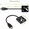 Techly káblový adaptér konvertor HDMI na VGA čierny 0,1 m 1920x1200 60 Hz