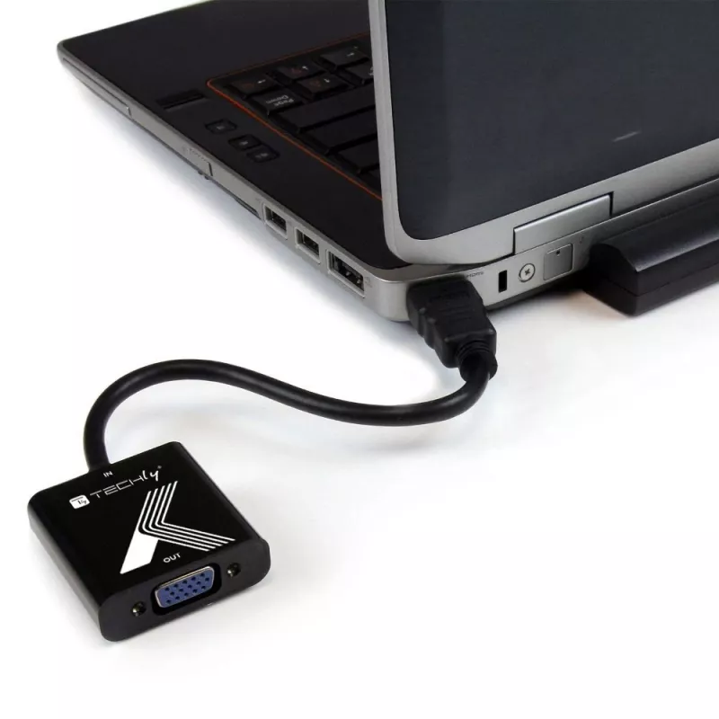 Techly káblový adaptér konvertor HDMI na VGA čierny 0,1 m 1920x1200 60 Hz