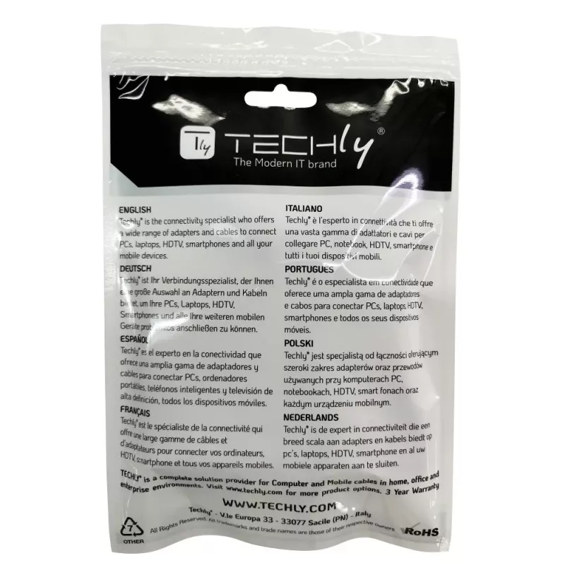 Techly káblový adaptér konvertor HDMI na VGA čierny 0,1 m 1920x1200 60 Hz