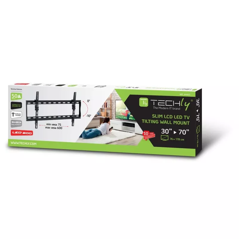 Techly ICA-PLB 261L nástenný držiak na TV 177,8 cm (70