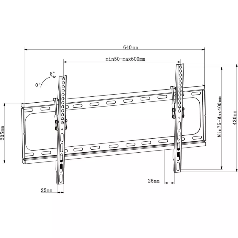 Techly ICA-PLB 261L nástenný držiak na TV 177,8 cm (70