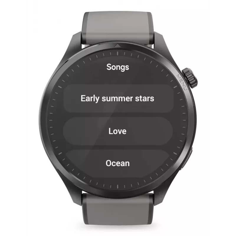 Hama Smartwatch 9000 00178627, 1,43 palca (3,63 cm) AMOLED, GPS, úložisko hudby, vodotesné, silikónový remienok, antracitové