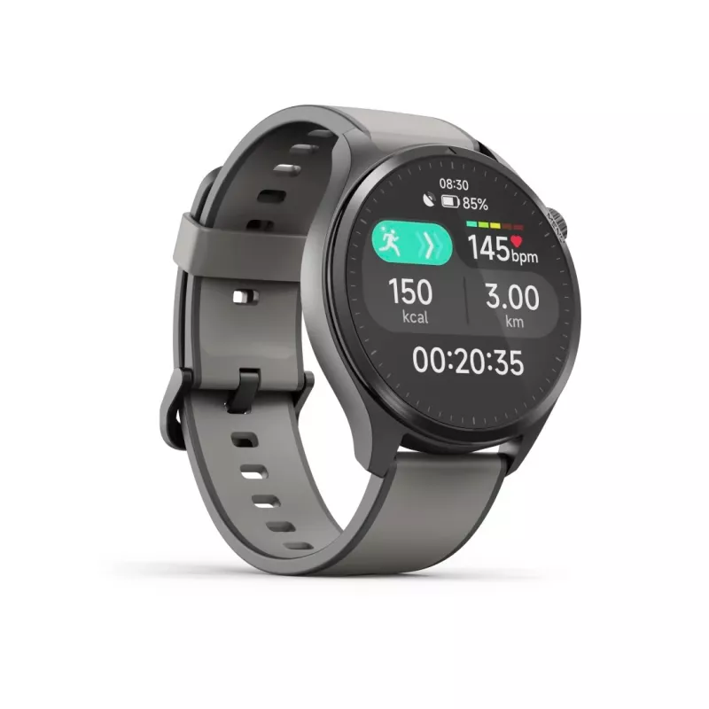Hama Smartwatch 9000 00178627, 1,43 palca (3,63 cm) AMOLED, GPS, úložisko hudby, vodotesné, silikónový remienok, antracitové