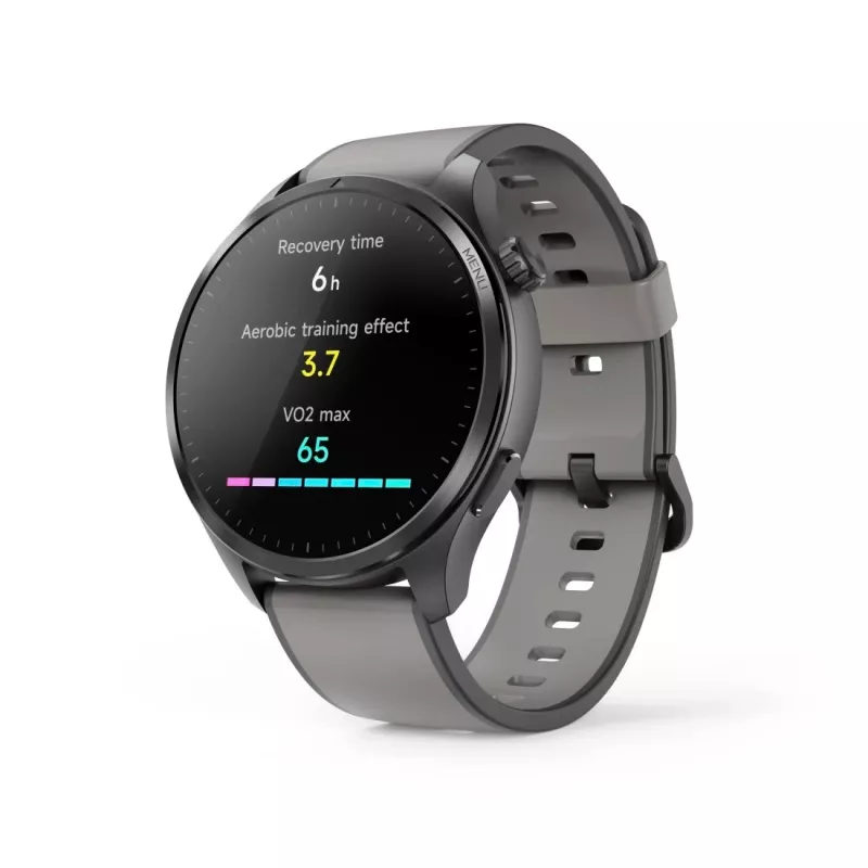 Hama Smartwatch 9000 00178627, 1,43 palca (3,63 cm) AMOLED, GPS, úložisko hudby, vodotesné, silikónový remienok, antracitové