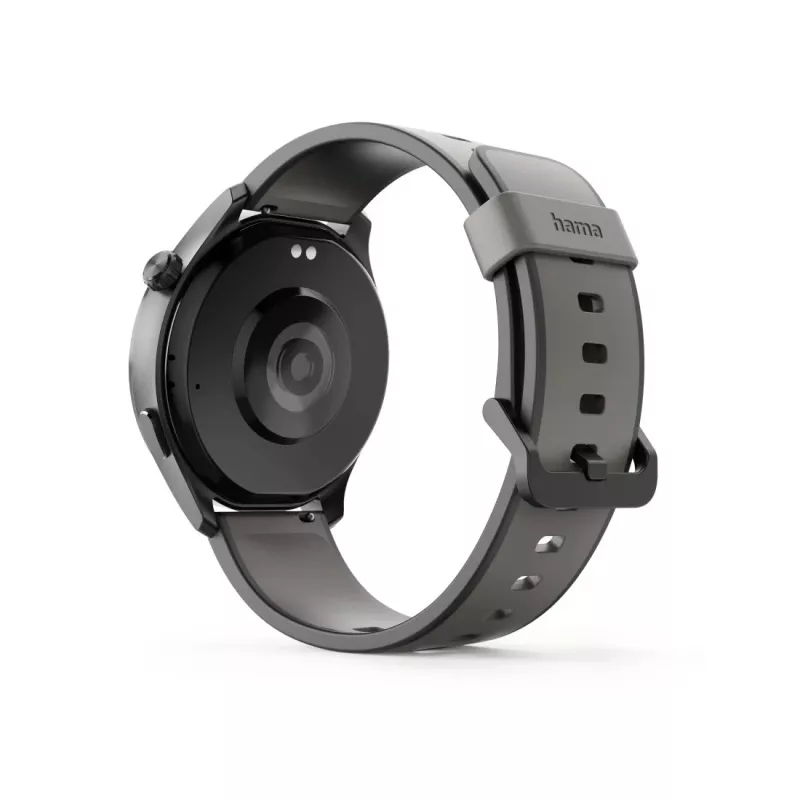 Hama Smartwatch 9000 00178627, 1,43 palca (3,63 cm) AMOLED, GPS, úložisko hudby, vodotesné, silikónový remienok, antracitové