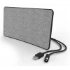 Interiérová TV anténa Hama Fabric Design čierna sivá USB 2 m