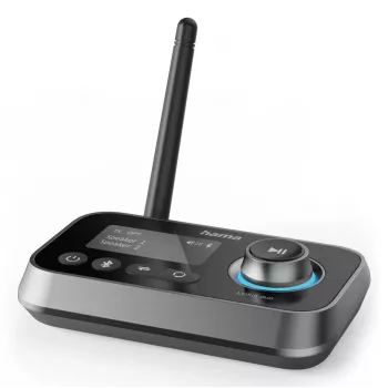 Bezdrôtový audio vysielač/prijímač HAMA Link.it duo 3,5 mm, Bluetooth, dosah 10 m, napájaný cez USB, čierny