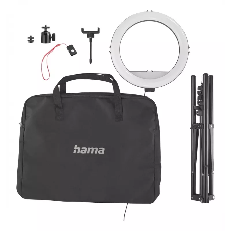Hama SpotLight Steady 120 III 00004678 LED kruhové svetlo so statívom pre smartfón