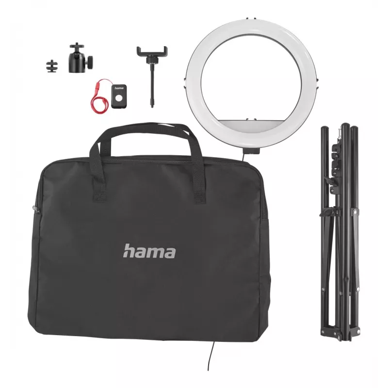 Hama SpotLight Steady 120 III 00004678 LED kruhové svetlo so statívom pre smartfón